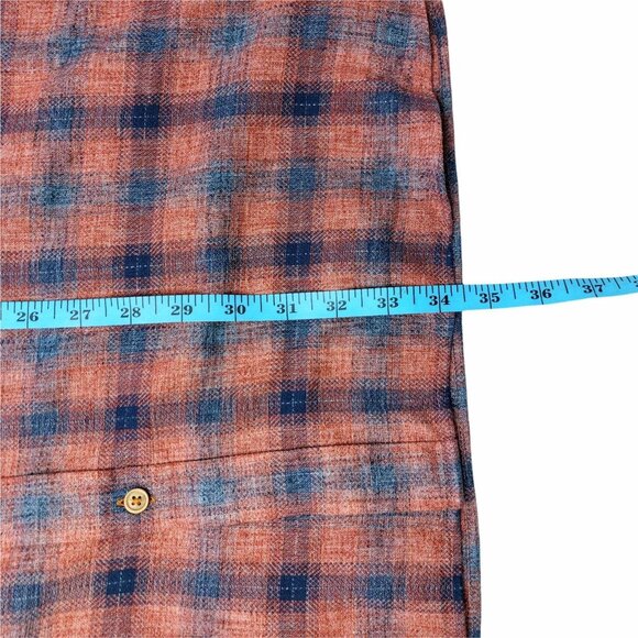 ROWM 3XT Plaid Rust Long Sleeve Button Up Flannel Shirt Tall Man - Picture 10 of 10